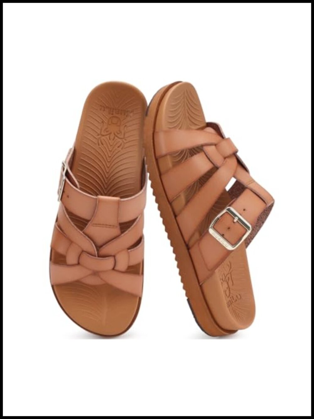 Gladiator Sandals with Arch Support Cushioned EVA Footbed Non-Slip Rubber Sole